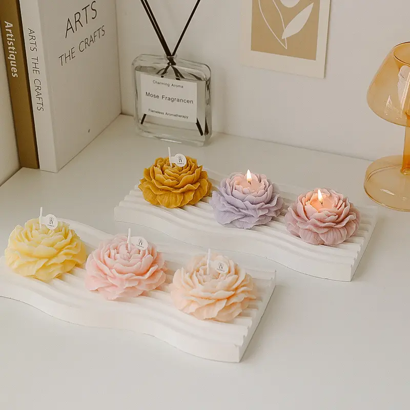 Rosen-Duftkerzen «Rosé» · Deko-Kerzen Set