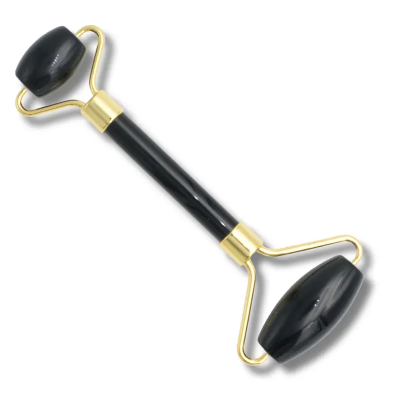Rouleau de Massage en Obsidienne Noire - Protection et Purification pour votre Peau