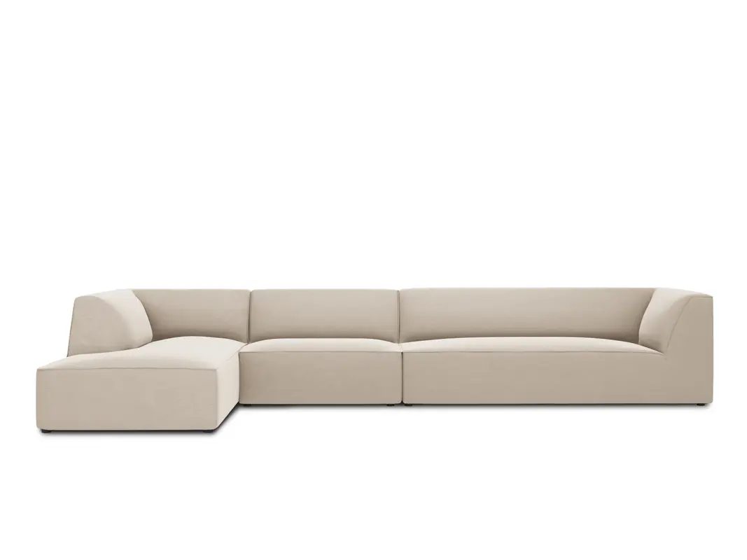 Ruby Velour modulares Ecksofa links 5 Sitzer