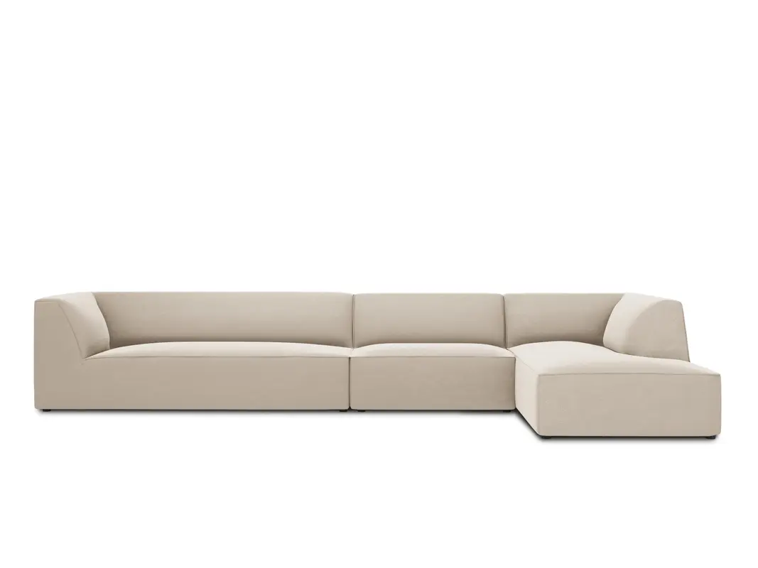 Ruby Velour modulares Ecksofa rechts 5 Sitzer