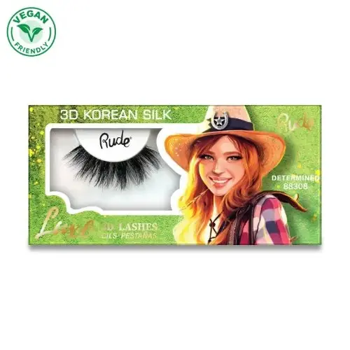 Rude Cosmetics - Determained, Luxe 3D Premium Faux Mink Lashes Vegan