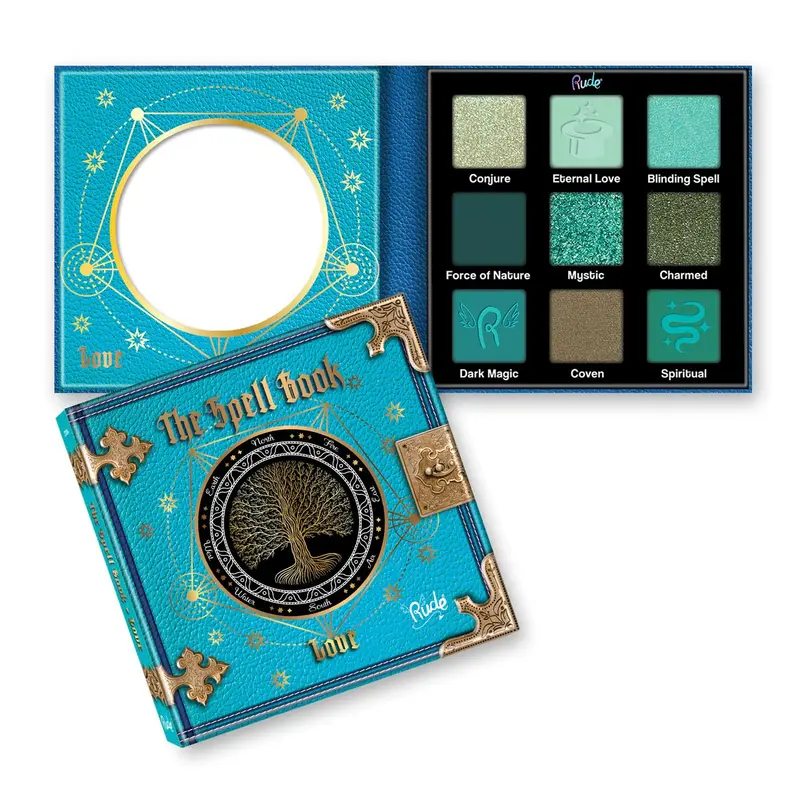 Rude Cosmetics - The Spell Book, smooth and blendable Eyeshadow Palette, Love