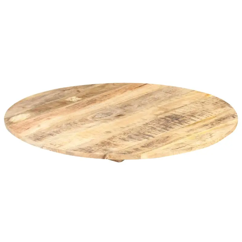 Runde Tischplatte aus massivem Mangoholz