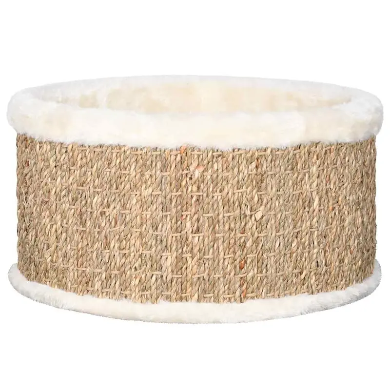 Rundes Katzenbett aus Seegras, 36 cm