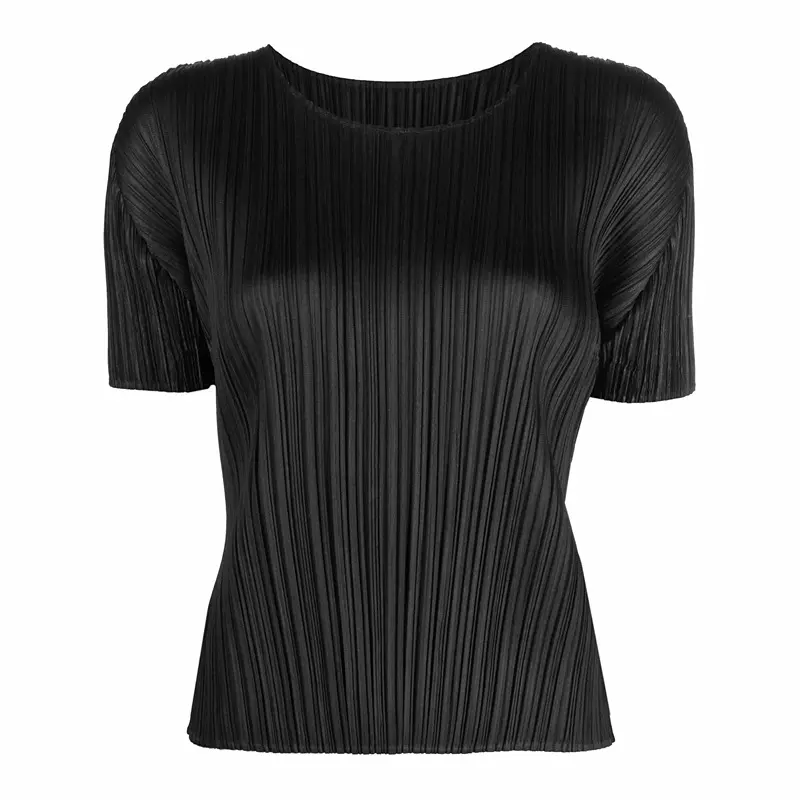 Rundhals-Shirt mit Raffung