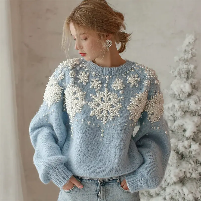 Rundhalsausschnitt-Pullover