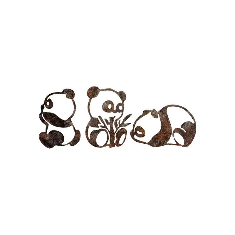 Rusty Panda Wanddeko - Antiquation