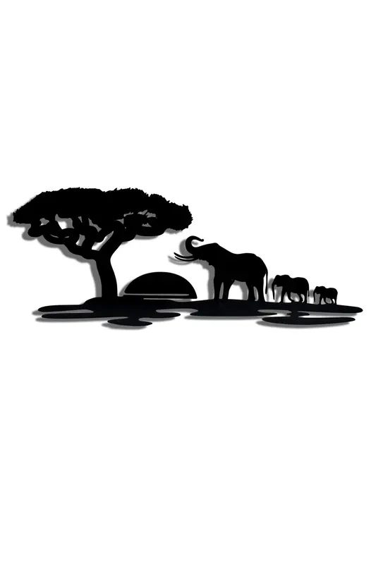 Safari Wandleuchte - Gelb Rot