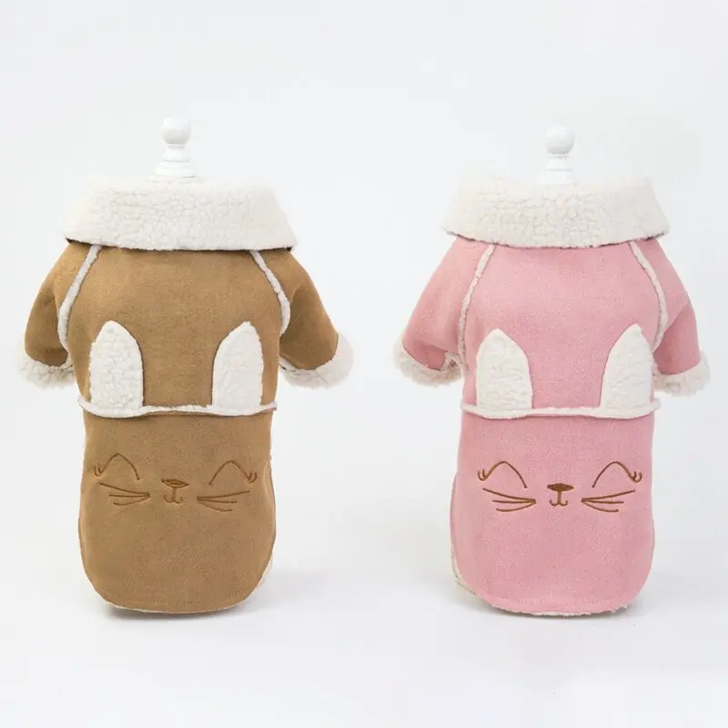 Samt-Jacke mit Revers für Hunde und Katzen