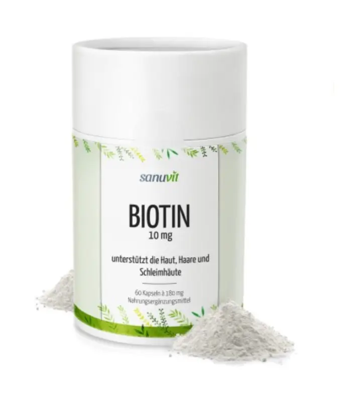 Sanuvit Biotin 5 mg - Haut, Haare & Schleimhäute - 90 Kapseln