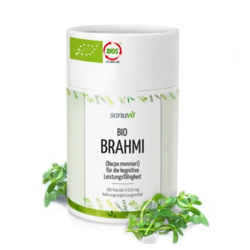 Sanuvit Brahmi Bacopa monnieri BIO 500 mg - 180 Kapseln