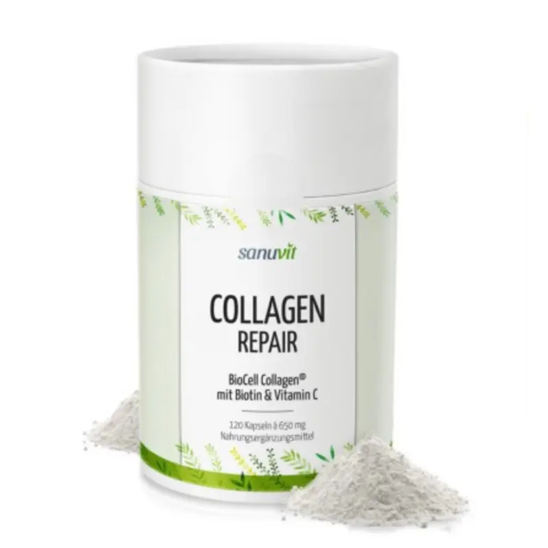 Sanuvit Collagen BioCell® Kollagen Typ II + Biotin + Vitamin C - 120 Kapseln