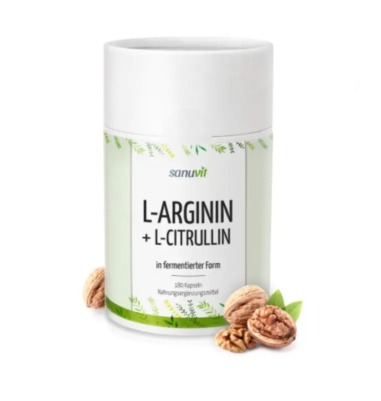 Sanuvit L‑Arginin & L‑Citrullin - 180 Kapseln