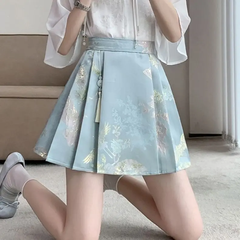 Satin Jupe im New Chinese-Style