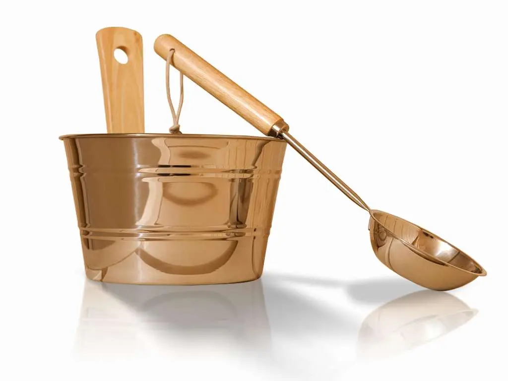 Sauna 2-teiliges Aufguss-Set aus Edelstahl