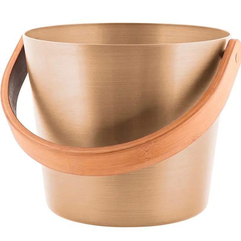 Saunakübel aus Aluminium, Champagner, 5L