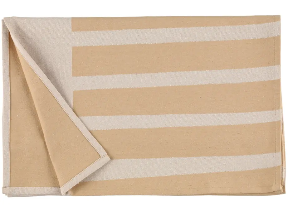 Saunasitztuch "Laituri", Weiss/ Beige (50 x 150cm)