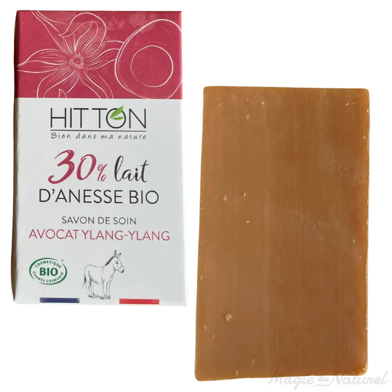Savon au lait d’ânesse bio – Avocat & Ylang-Ylang