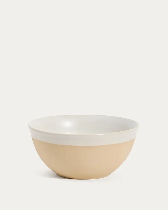 Schale Azir aus Keramik in Beige