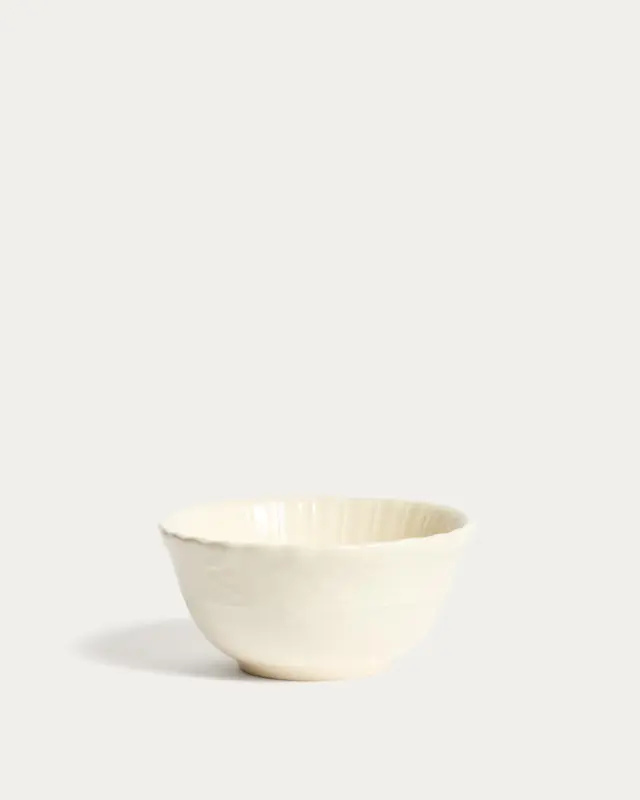Schale Varla aus Keramik in Beige