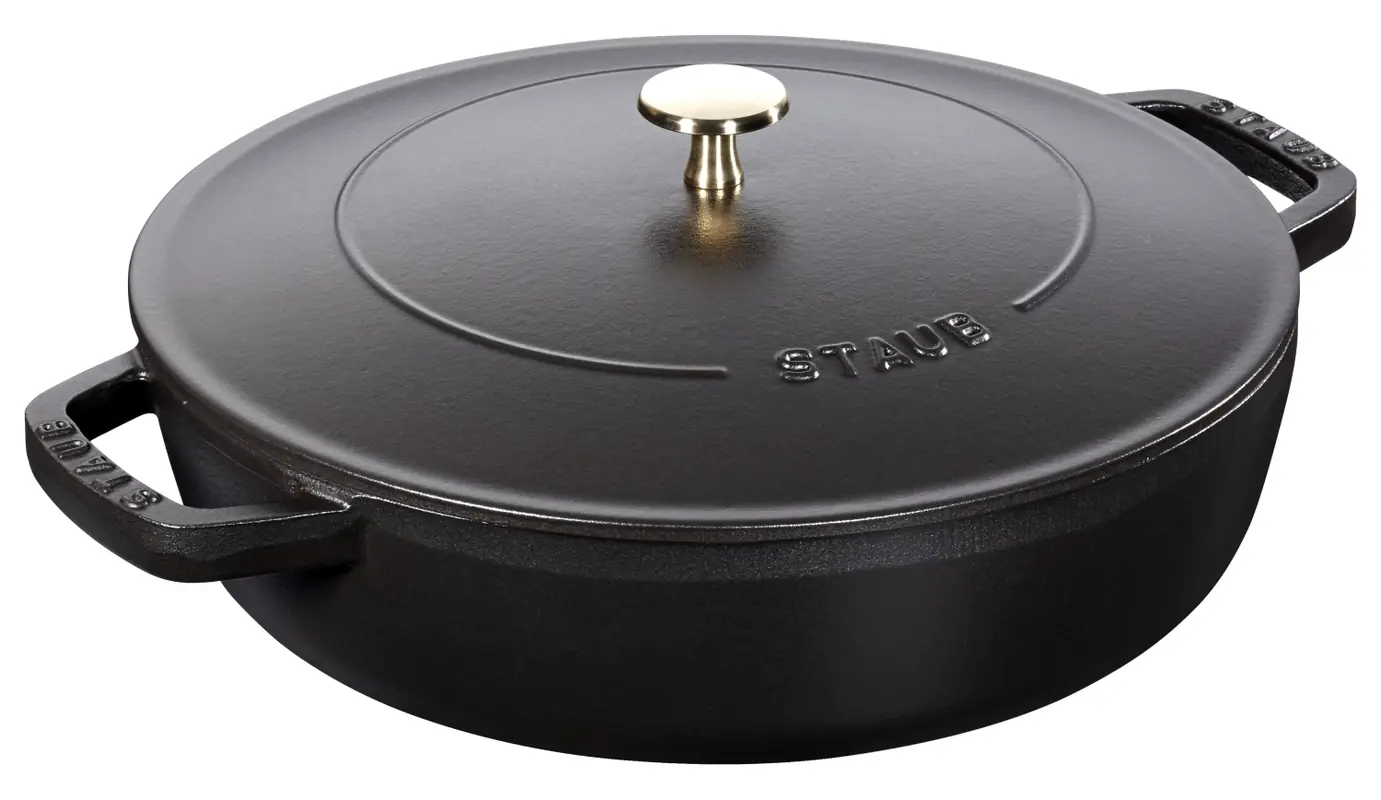 Schmorpfanne Chistera 24 cm, Schwarz, Gusseisen