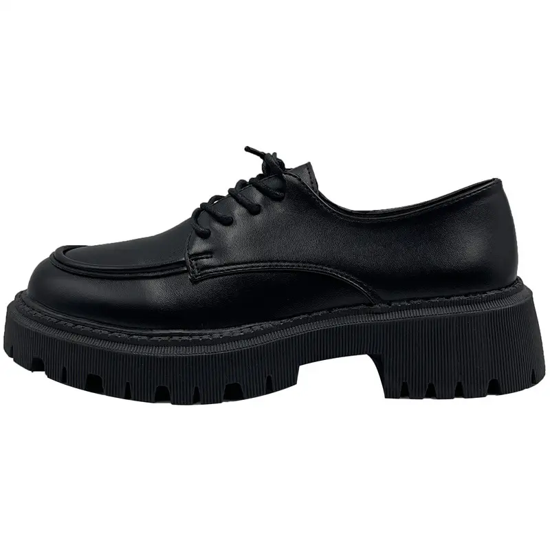 Schwarze Lederschuhe für Frauen