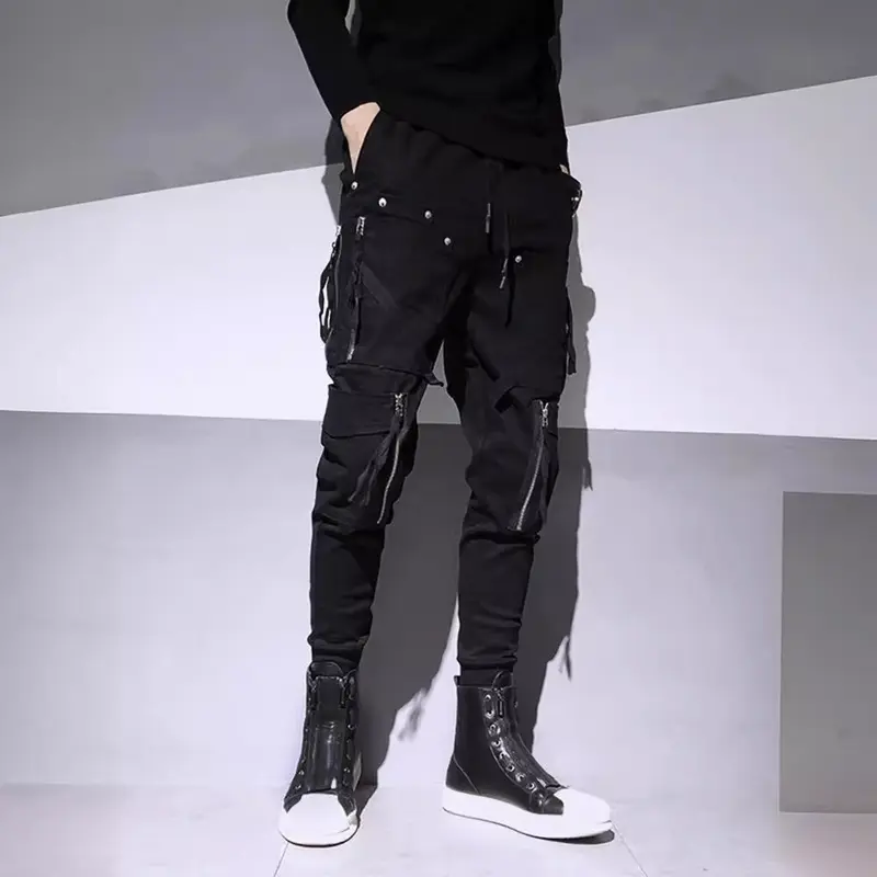 Schwarze Slim-Fit-Overalls