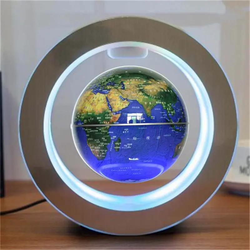 Schwebende LED-Weltkarte mit Magnetlevitation