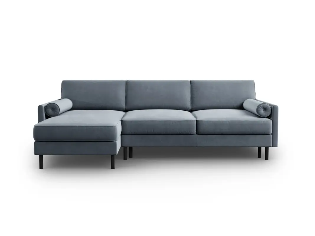 Scott Velour links Ecksofa mit Schlaffunktion und Stauraum 5 Sitzer