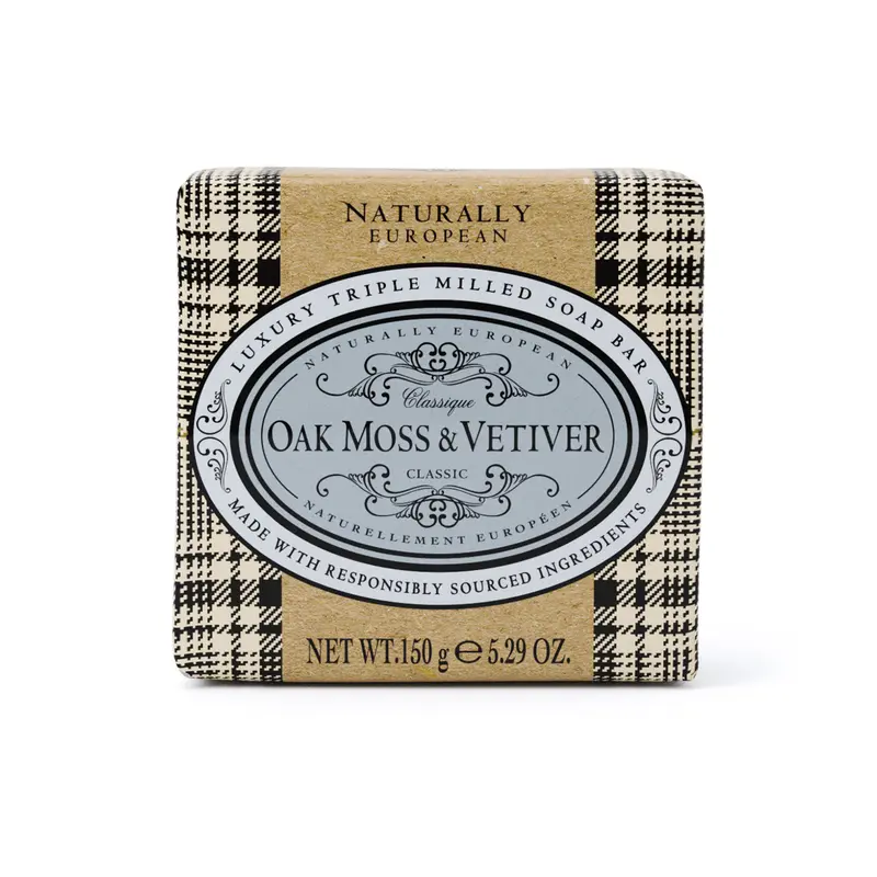 Seifenstück Naturally European - Eichenmoos & Vetiver, 150g