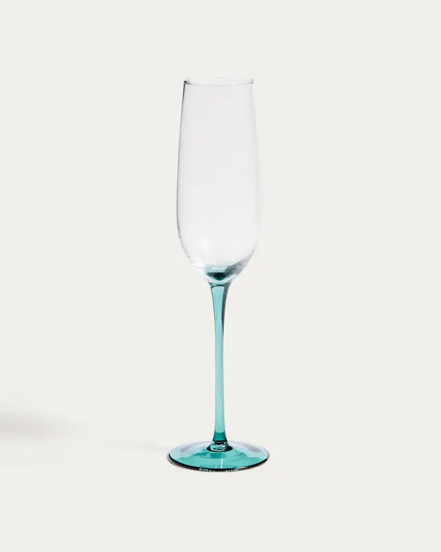 Sektglas Irides aus blau und klarem Glas, 24,5 cl