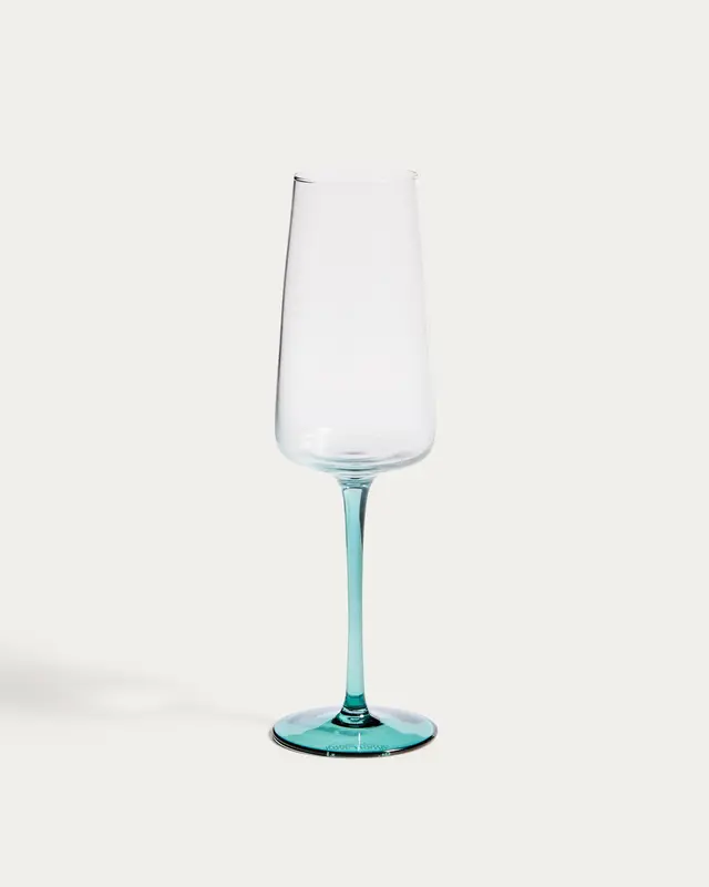 Sektglas Irides aus blau und klarem Glas, 31,5 cl
