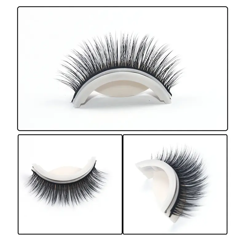 Selbstklebende 3D-Wimpern – wiederverwendbar, ohne Kleber, natürlicher Look