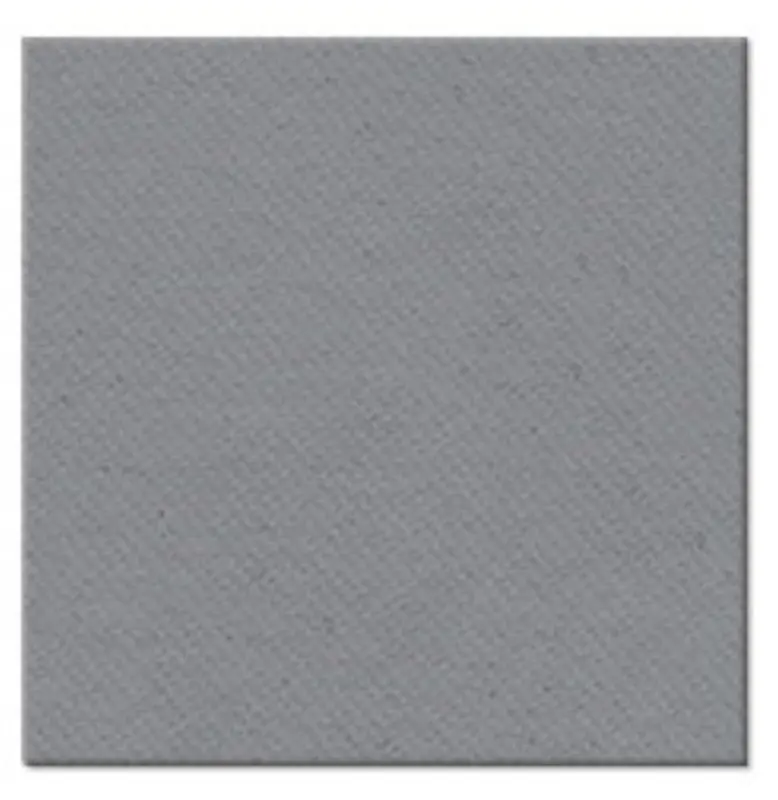 Servietten Cocktail 100x Uni grau, 20x20 cm
