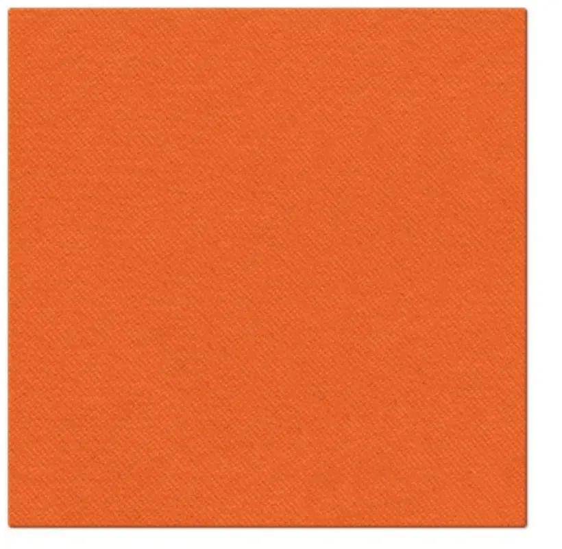 Servietten Dinner 50x Unifarbe orange, 40x40cm