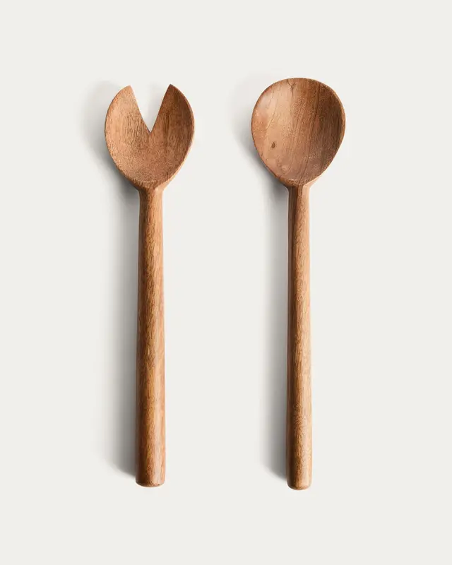 Set Malor mit 2 Küchenutensilien aus Akazienholz.