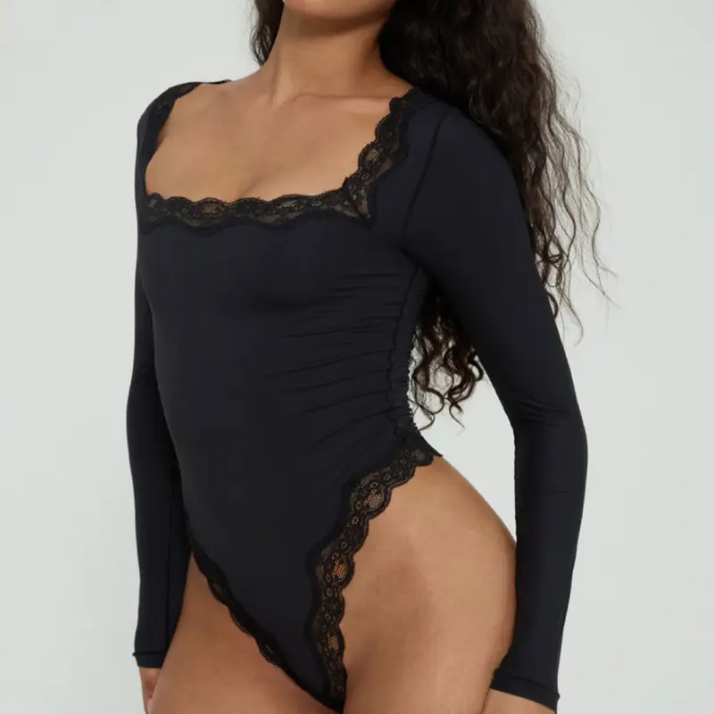 Sexy Lace Slim-Fit Yoga Jumpsuit