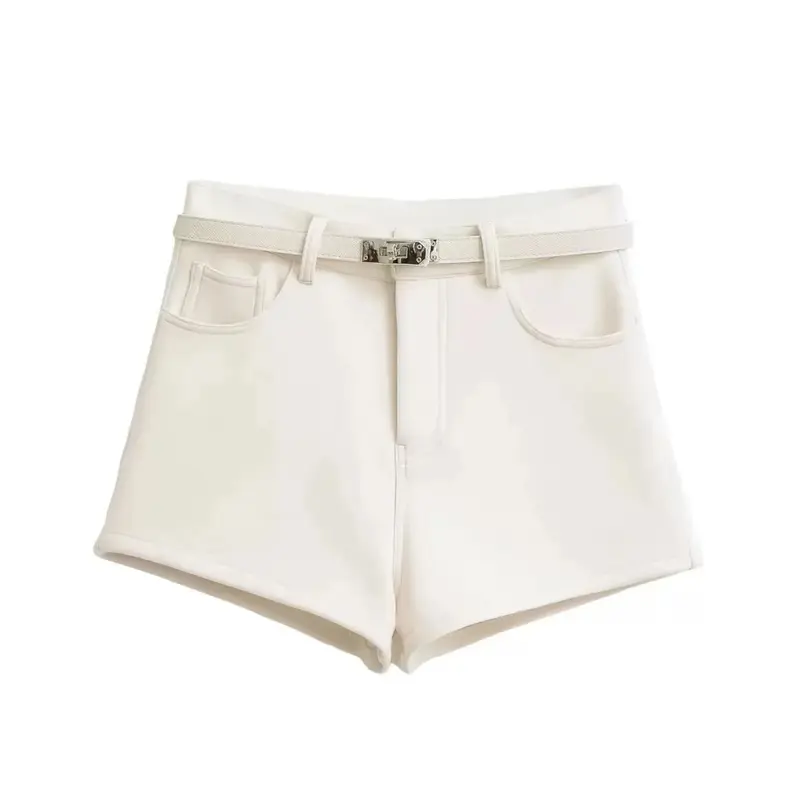 Sexy Samt-Hotpants mit hoher Taille
