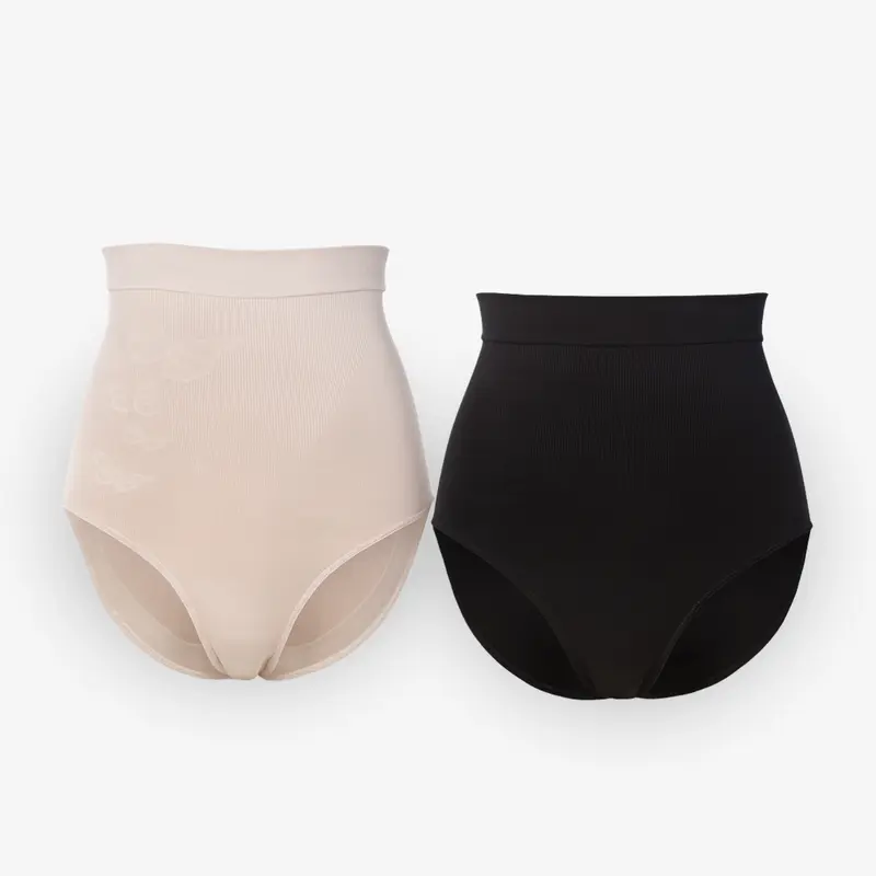 Shapewear Komfort Maxi-Slip im Schmetterling-Design – 2er Set Damen Slip