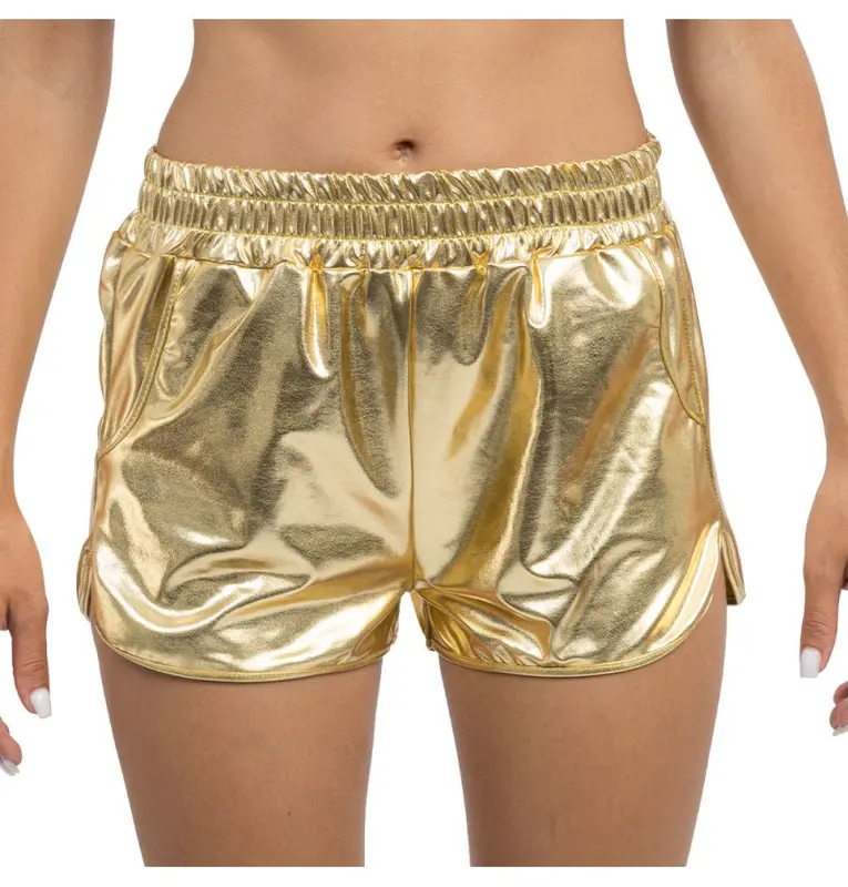 Shorts metallic, gold