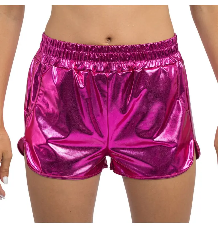 Shorts metallic, pink