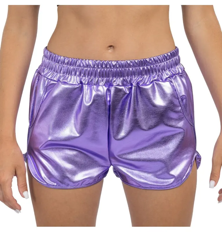 Shorts metallic, violet