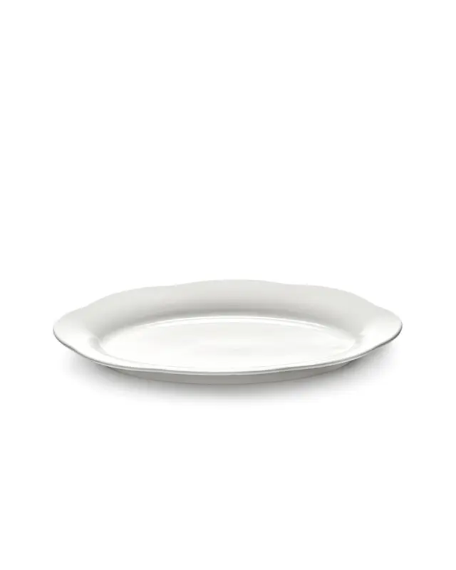 Silhouette Teller tief oval 30x21x3.2cm weiss Porzellan