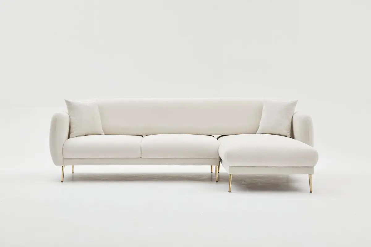 Simena Right Bettsofa - Creme Gold