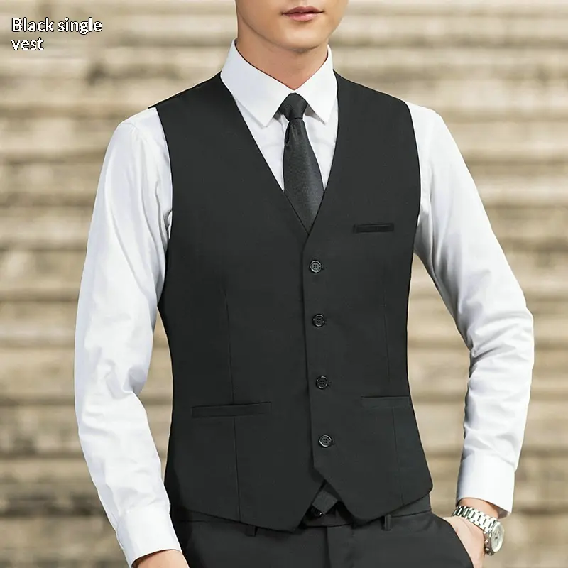 Slim-Fit Herrenweste · koreanischer Stil