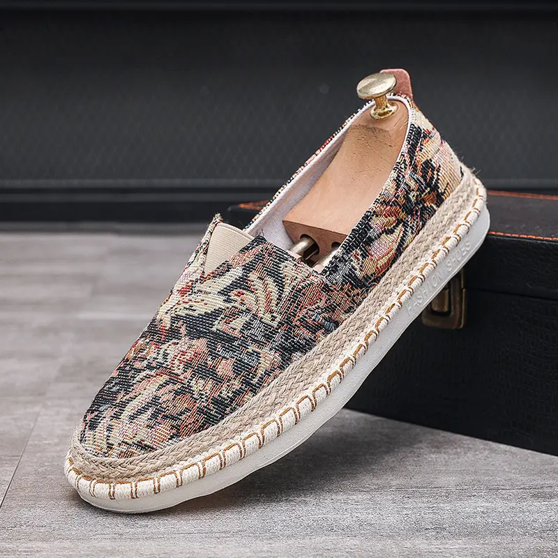 Slip-on Fisherman Schuhe mit Blumenmuster