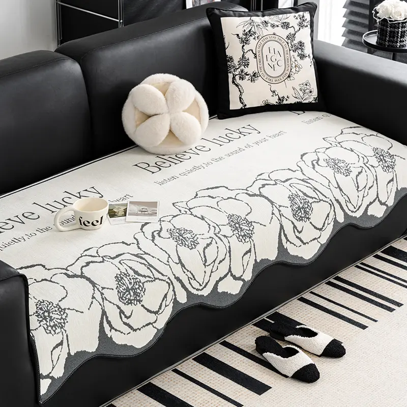 Sofakissen mit Pflanzen-Blumen-Muster, Licht-Luxus-Stil