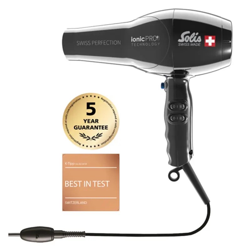SOLIS Haartrockner Swiss Perfection 360°ionic Pro Typ 440 schwarz