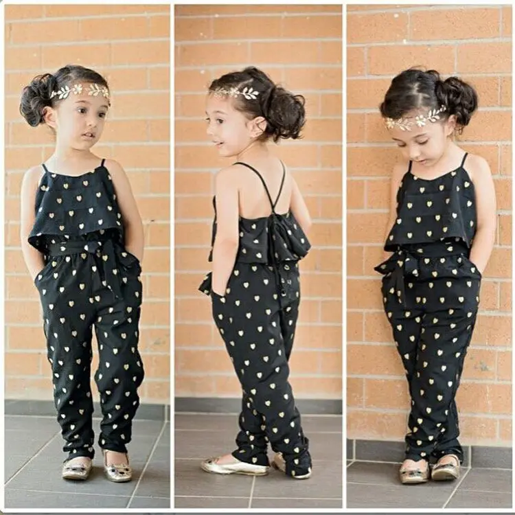 Sommer Jumpsuit für Mädchen – Tupfen & Baumwolle