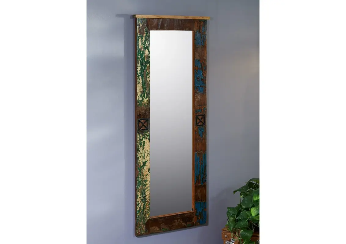 Spiegel Altholz 59x5x145 mehrfarbig lackiert NATURE OF SPIRIT